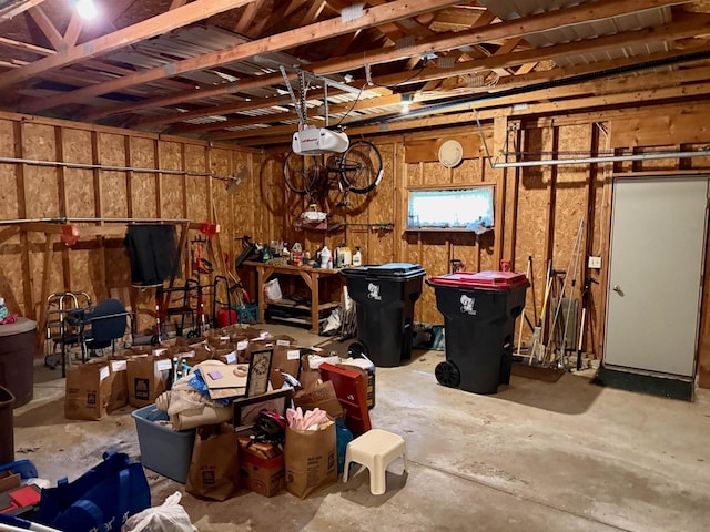 W9519 Skogen Rd, Cambridge, WI 53523 - garage featuring a garage door opener