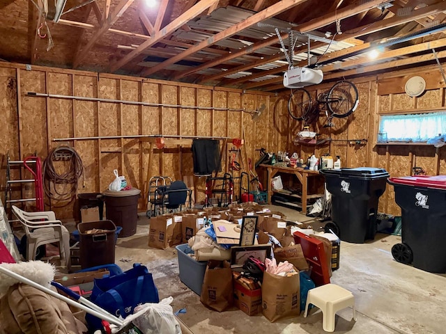 W9519 Skogen Rd, Cambridge, WI 53523 - garage featuring a garage door opener