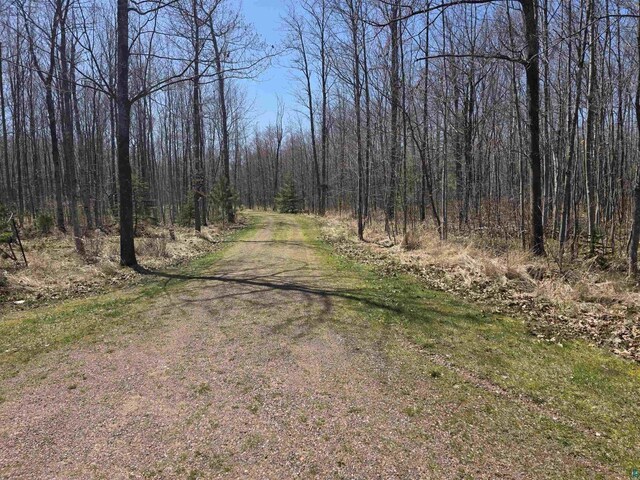 2284 Spirit Ln, La Pointe, WI 54850 - view of street featuring a forest view