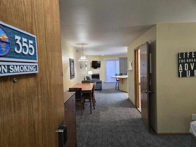111 Center St Unit 355, Lake Geneva, WI 53147 - corridor featuring dark carpet