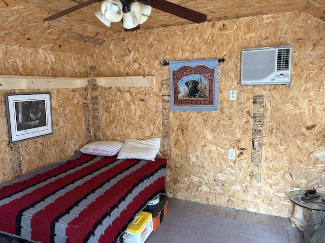 W5946 Beach Dr, New Lisbon, WI 53950 - carpeted bedroom featuring a wall mounted air conditioner
