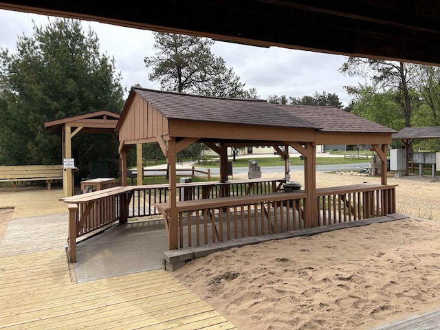 W5946 Beach Dr, New Lisbon, WI 53950 - view of home's community with a gazebo and a deck