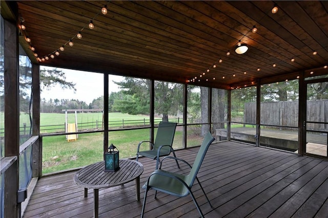 12642 Paddock Rd, Hayward, WI 54843 - sunroom with a view of countryside