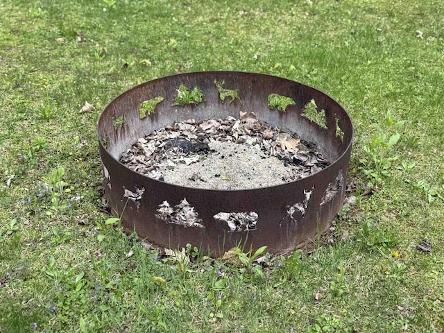 W10550 Hazelgreen Rd, Deerbrook, WI 54424 - exterior view of an outdoor fire pit