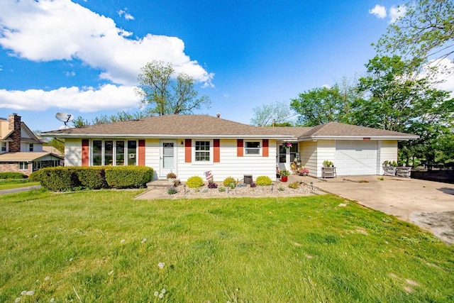 N2356 County Road D Ft, Atkinson, WI 53538 - single story home with a garage, a front yard, and concrete driveway