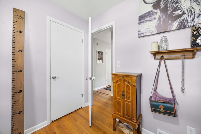 N2356 County Road D Ft, Atkinson, WI 53538 - hallway featuring wood finished floors and baseboards