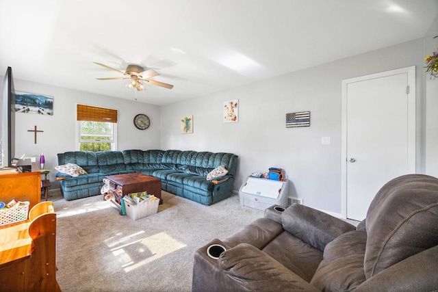 N2356 County Road D Ft, Atkinson, WI 53538 - carpeted living room featuring ceiling fan