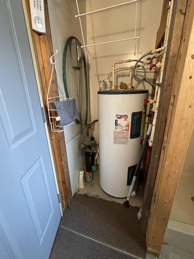 N18355 Big Bear Rd, Pembine, WI 54156 - utility room with electric water heater