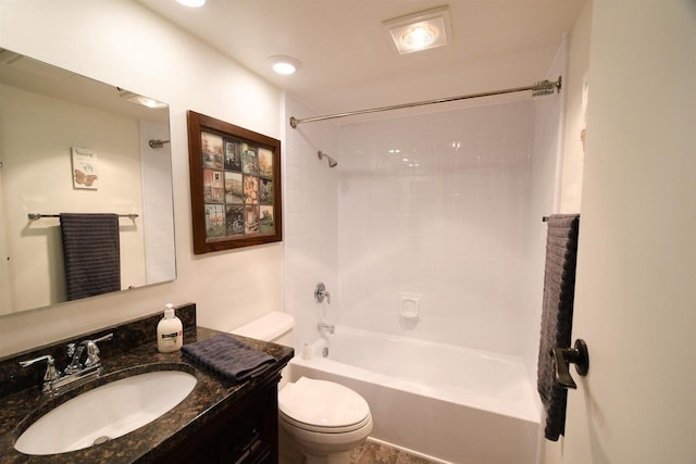 W13414 Liner Rd, Brandon, WI 53919 - bathroom with toilet, shower / tub combination, and vanity