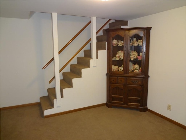 3412 Jill Ave, Eau Claire, WI 54701 - stairway featuring carpet and baseboards