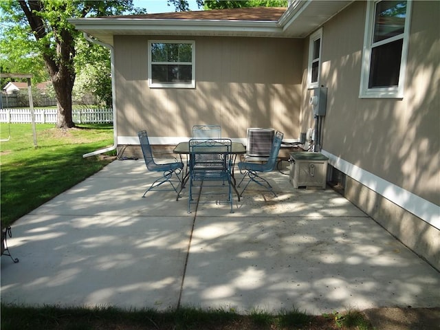 3412 Jill Ave, Eau Claire, WI 54701 - view of patio featuring central AC unit and outdoor dining area