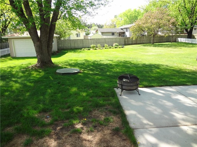 3412 Jill Ave, Eau Claire, WI 54701 - view of yard featuring a fire pit