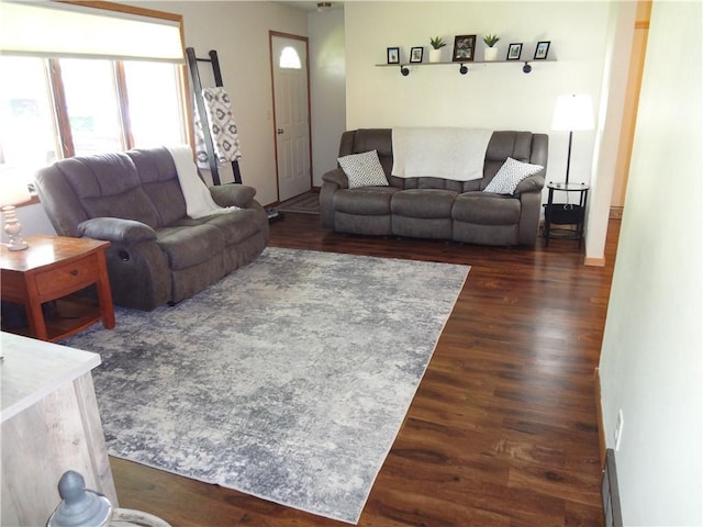3412 Jill Ave, Eau Claire, WI 54701 - living room with dark wood finished floors