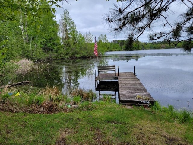 4055W Lester Ln, Loretta, WI 54896 - dock area with a water view