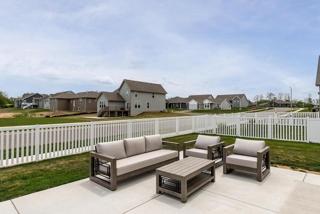 241 E Hubert St, Edgerton, WI 53534 - view of patio / terrace featuring a residential view and an outdoor hangout area