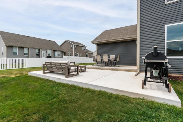 241 E Hubert St, Edgerton, WI 53534 - view of patio / terrace featuring a residential view and an outdoor hangout area