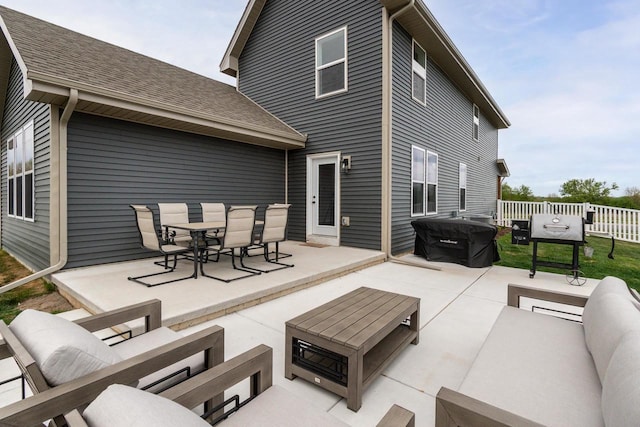 241 E Hubert St, Edgerton, WI 53534 - view of patio featuring outdoor lounge area and outdoor dining space