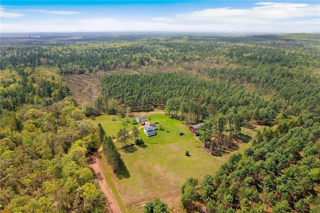 N7681 Jagielo Rd, Pittsville, WI 54466 - aerial view of property and surrounding area featuring a forest and rural landscape
