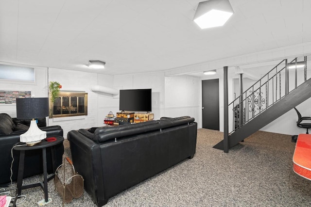 4106 Meyer Ave, Madison, WI 53711 - living room with stairway and carpet floors