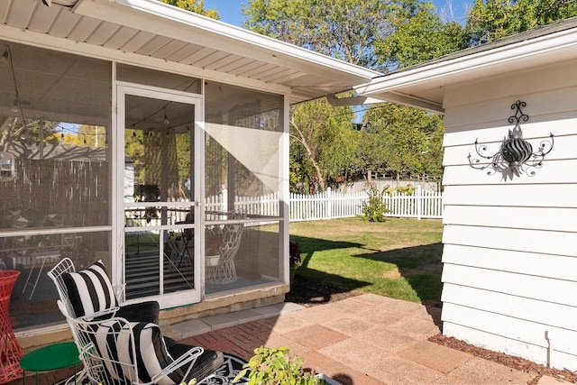 4106 Meyer Ave, Madison, WI 53711 - view of patio / terrace with a sunroom