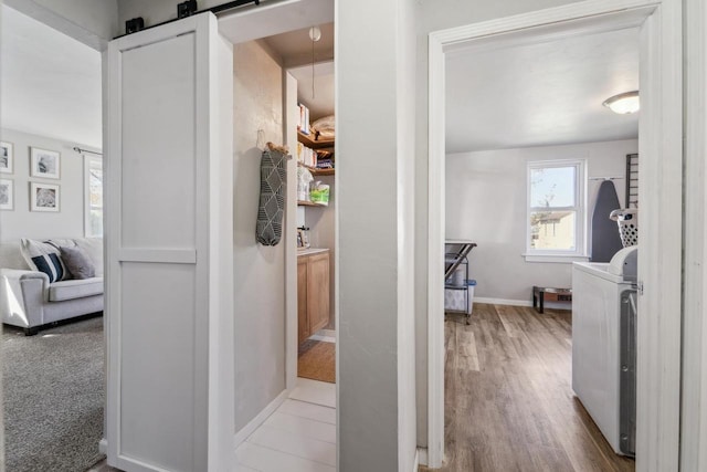 1578 Cass St, Green Bay, WI 54302 - hall featuring wood finished floors and baseboards