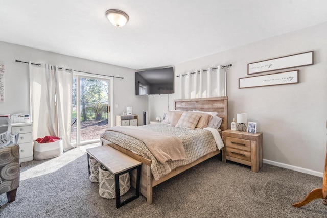 1578 Cass St, Green Bay, WI 54302 - bedroom featuring access to outside, carpet floors, and baseboards