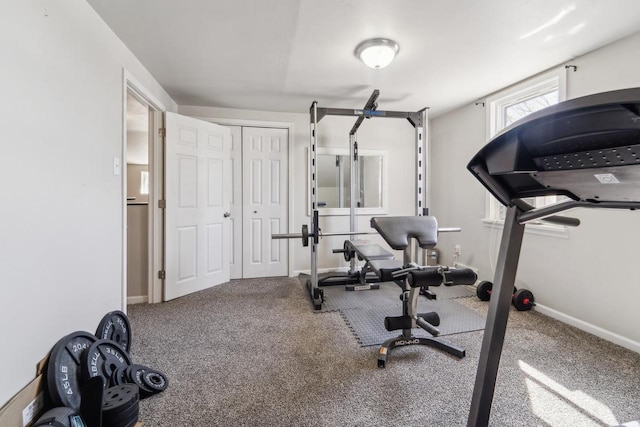 1578 Cass St, Green Bay, WI 54302 - workout room with baseboards and carpet flooring
