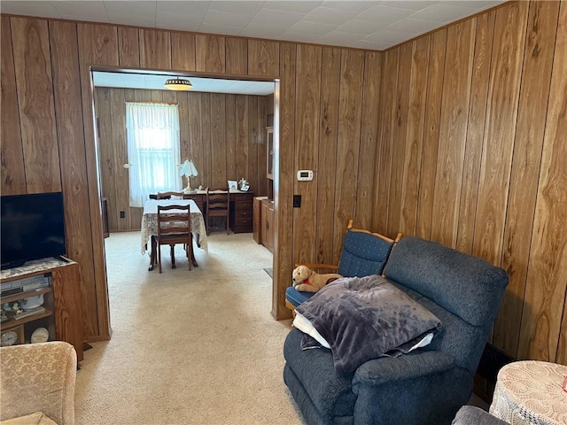 23923 Washington St, Independence, WI 54747 - sitting room with light colored carpet and wood walls