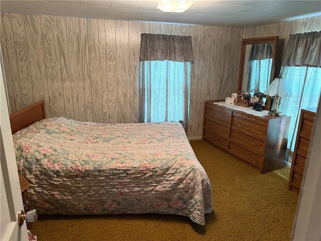 23923 Washington St, Independence, WI 54747 - carpeted bedroom with multiple windows and wood walls