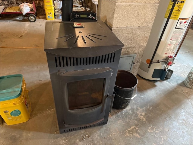 23923 Washington St, Independence, WI 54747 - detailed view of water heater and unfinished concrete flooring