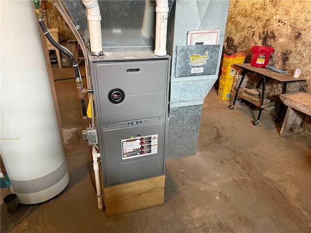 23923 Washington St, Independence, WI 54747 - utility room featuring water heater and heating unit