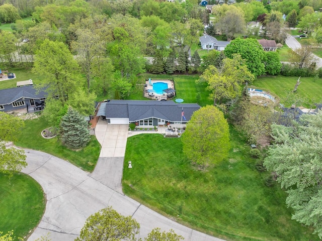 4619 Stonebridge Dr, Racine, WI 53404 - bird's eye view of a pool area