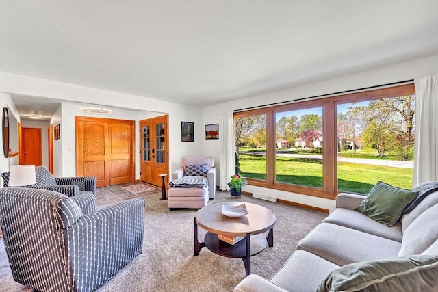 4619 Stonebridge Dr, Racine, WI 53404 - living area with light colored carpet