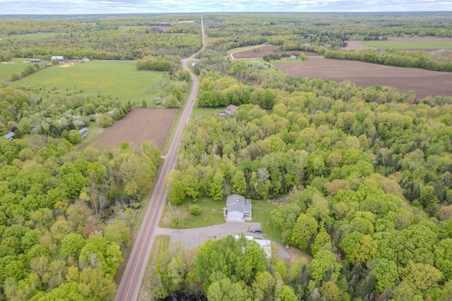 228227 County Road Y, Birnamwood, WI 54414 - aerial view of sparsely populated area with a forest