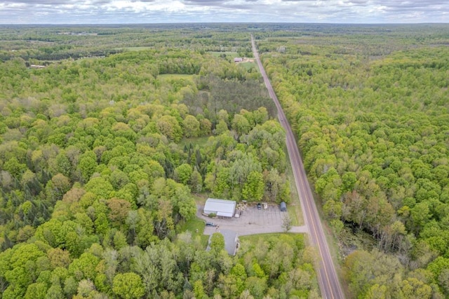 228227 County Road Y, Birnamwood, WI 54414 - aerial view of property's location featuring a heavily wooded area