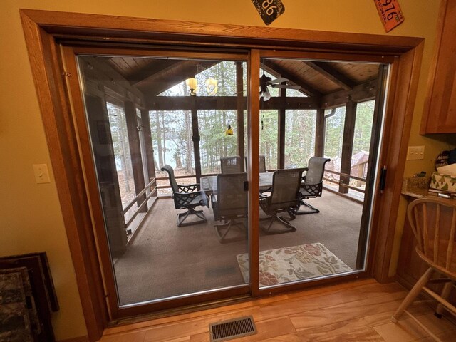 1948 Wild Life Ln, Eagle River, WI 54521 - dining area with healthy amount of natural light and wood ceiling