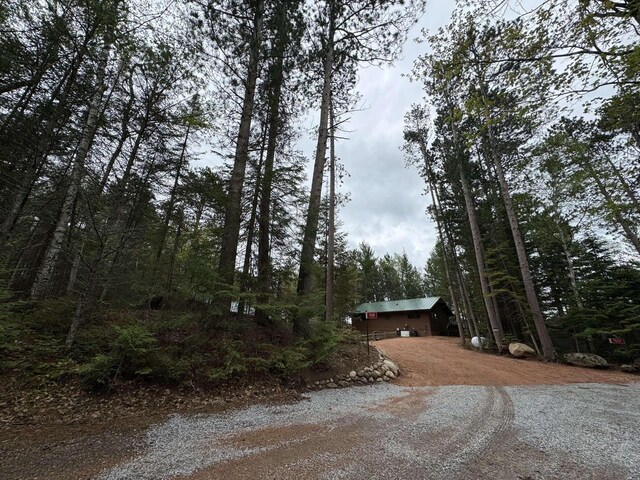 1948 Wild Life Ln, Eagle River, WI 54521 - view of front of house with driveway and a forest view