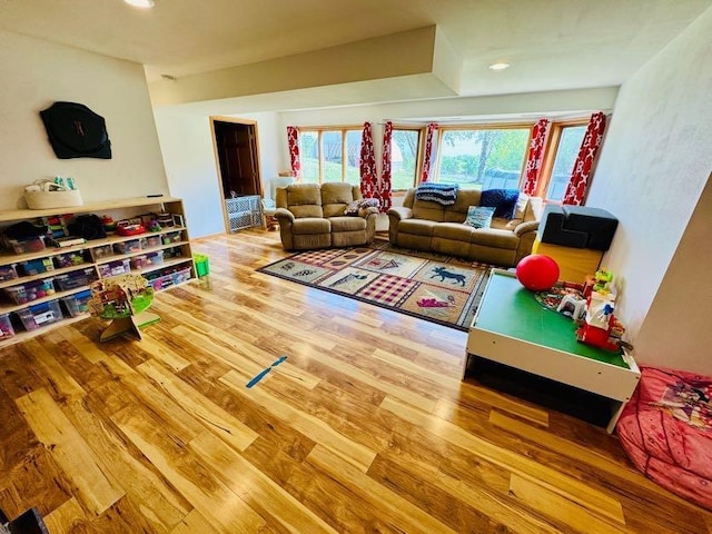 N5893 Walnut Rd, Monticello, WI 53570 - living room with wood finished floors and recessed lighting