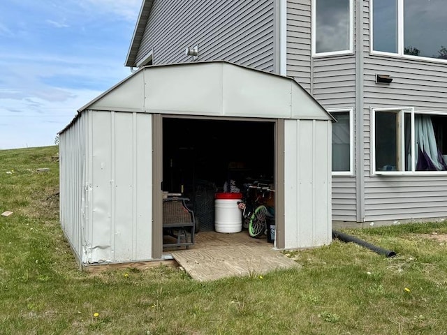 N5893 Walnut Rd, Monticello, WI 53570 - view of outbuilding featuring an outbuilding