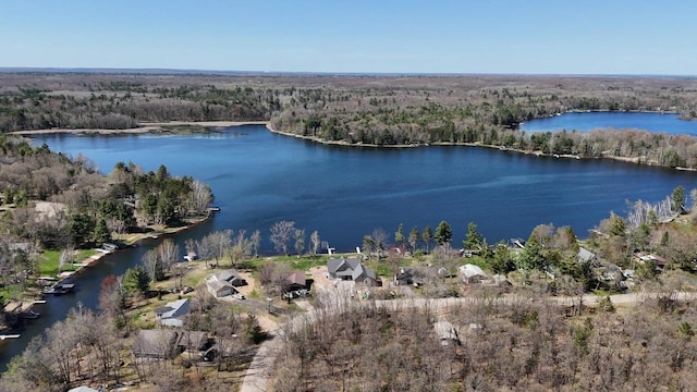 N1423 Silver Canoe Rd, Keshena, WI 54135 - drone / aerial view of a heavily wooded area and a large body of water