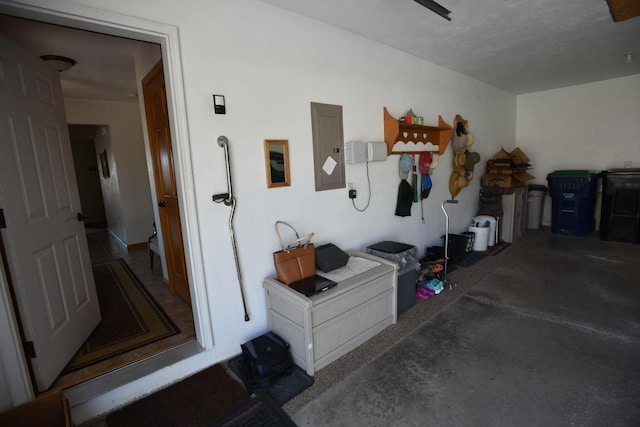 N1423 Silver Canoe Rd, Keshena, WI 54135 - garage featuring electric panel