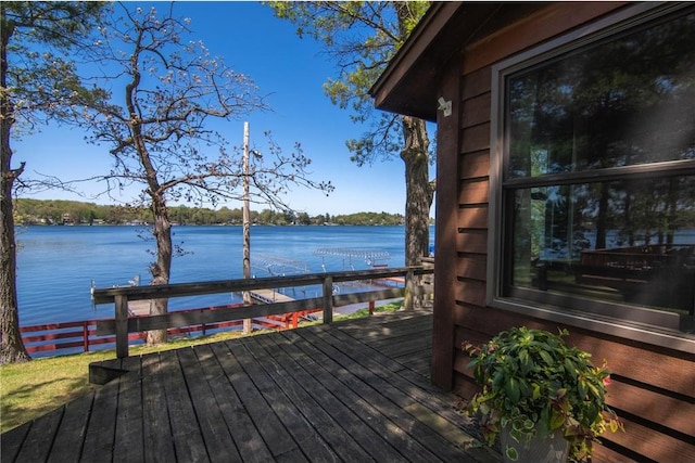 601 Idlewild St Unit 104, Balsam Lake, WI 54810 - deck featuring a water view