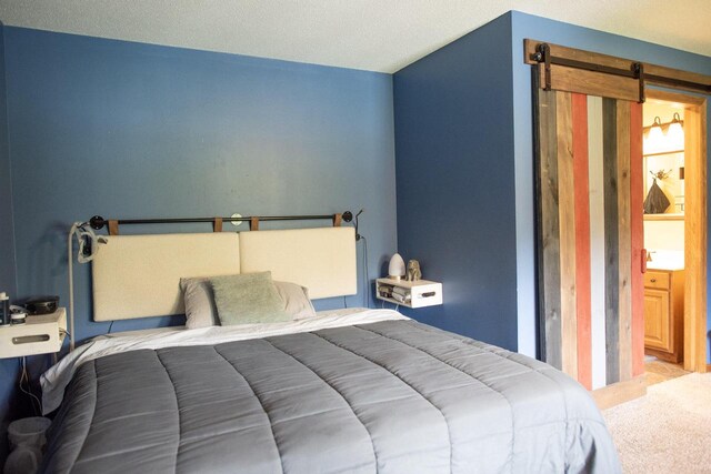 23718 Emblem Ave, Tomah, WI 54660 - bedroom with carpet flooring and a barn door