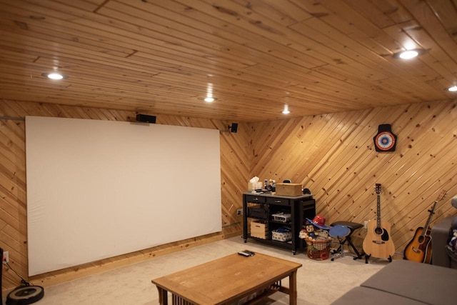 23718 Emblem Ave, Tomah, WI 54660 - carpeted living area featuring recessed lighting and wood walls