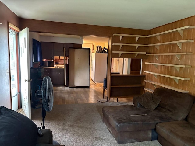 916 Fayette Ave, Rib Lake, WI 54470 - living area with light wood-style floors and light colored carpet