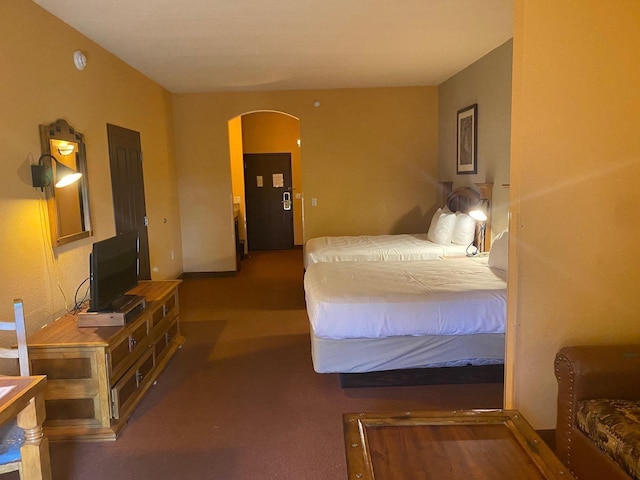 2411 River Rd Unit 2443, Wisconsin Dells, WI 53965 - carpeted bedroom featuring arched walkways