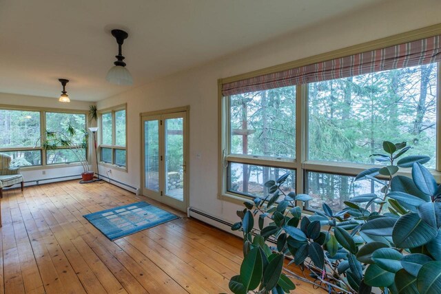 8395 Woolpy Dr, Minocqua, WI 54548 - sunroom with a baseboard heating unit