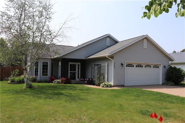 3530 Briarcrest Dr, Eau Claire, WI 54701 - single story home with an attached garage, concrete driveway, and roof with shingles