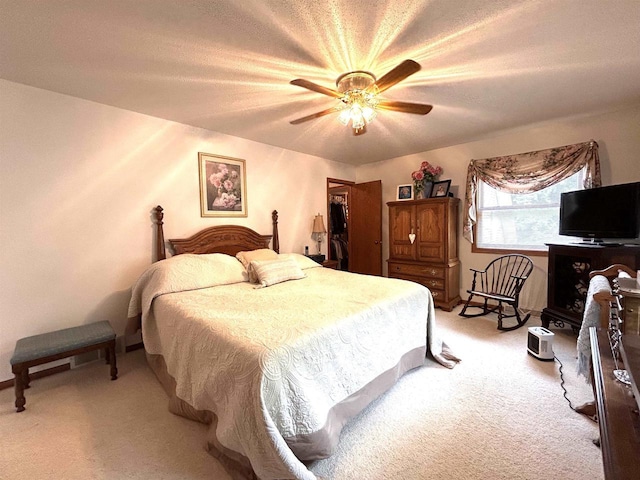 12541 Fleetwood Rd, Tomah, WI 54660 - bedroom featuring light carpet and ceiling fan
