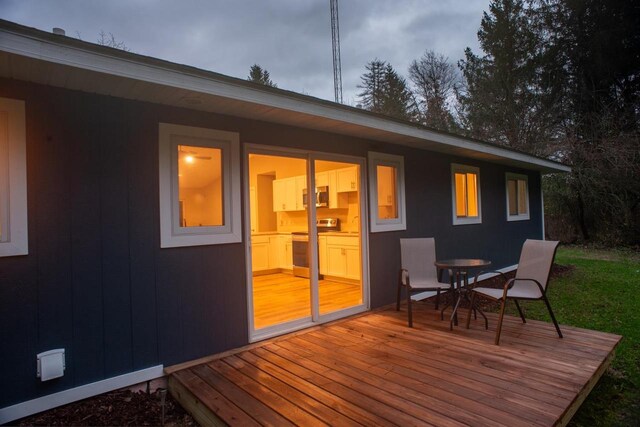 N3725 County Road Ee, Redgranite, WI 54970 - deck with outdoor dining area